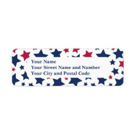 Rote und Blaue Sterne - Muster der amerikanischen