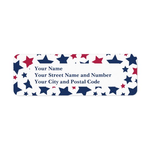 Rote und Blaue Sterne - Muster der amerikanischen  (Vorne)