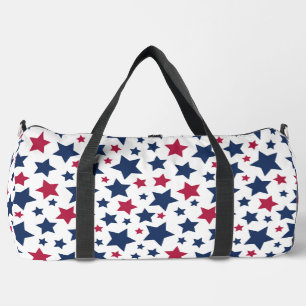 Rote und Blaue Sterne - Muster der amerikanischen Duffle Bag