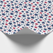 Rote und Blaue Sterne - Muster der amerikanischen  Geschenkpapier (Ecke)