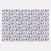 Rote und Blaue Sterne - Muster der amerikanischen  Geschenkpapier Set (Vorderseite 3)