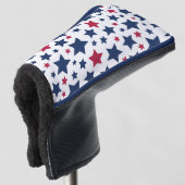 Rote und Blaue Sterne - Muster der amerikanischen  Golf Headcover (3/4 Vorderseite)