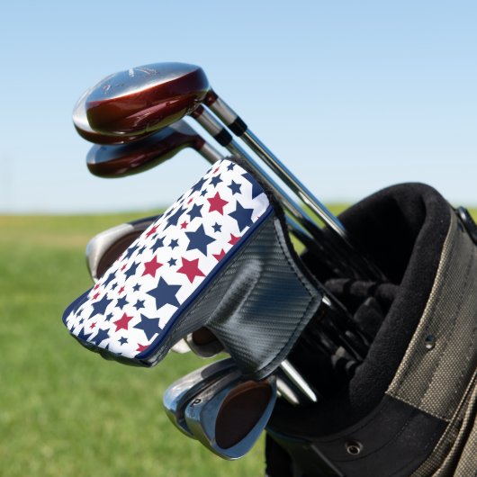 Rote und Blaue Sterne - Muster der amerikanischen  Golf Headcover (In Situ)