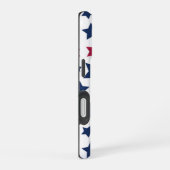 Rote und Blaue Sterne - Muster der amerikanischen  iPhone 16 Hülle (Rechte Seite)