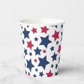 Rote und Blaue Sterne - Muster der amerikanischen Pappbecher (Links)