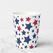 Rote und Blaue Sterne - Muster der amerikanischen Pappbecher (Rechts)