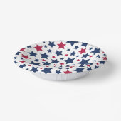 Rote und Blaue Sterne - Muster der amerikanischen  Pappteller (Gewinkelt)