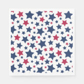 Rote und Blaue Sterne - Muster der amerikanischen Serviette (Vorderseite)