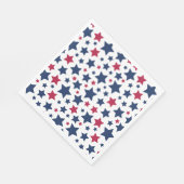Rote und Blaue Sterne - Muster der amerikanischen Serviette (Ecke)