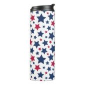 Rote und Blaue Sterne - Muster der amerikanischen Thermosbecher (Nach links gedreht)