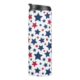 Rote und Blaue Sterne - Muster der amerikanischen Thermosbecher