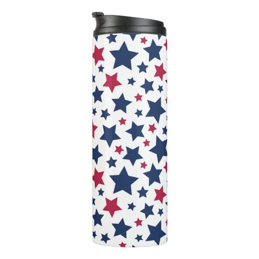Rote und Blaue Sterne - Muster der amerikanischen Thermosbecher (Nach rechts gedreht)