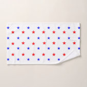 Rote und blaue Sterne - Sternenmuster Badhandtuch Set (Handtuch)