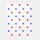 Rote und blaue Sterne - Sternenmuster Fleecedecke (Vorderseite)