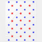 Rote und blaue Sterne - Sternenmuster Fleecedecke (Vorderseite)