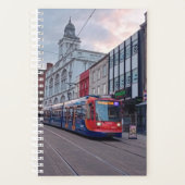 Rote und blaue Straßenbahn Planer (Vorderseite)