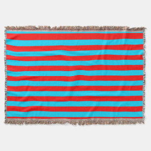 Rote und blaue Streifen Decke