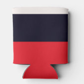 Rote und blaue Streifen Dosenkühler (Rückseite)