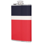 Rote und blaue Streifen Flachmann (Links)