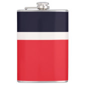 Rote und blaue Streifen Flachmann (Vorderseite)