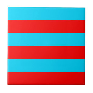 Rote und blaue Streifen Fliese