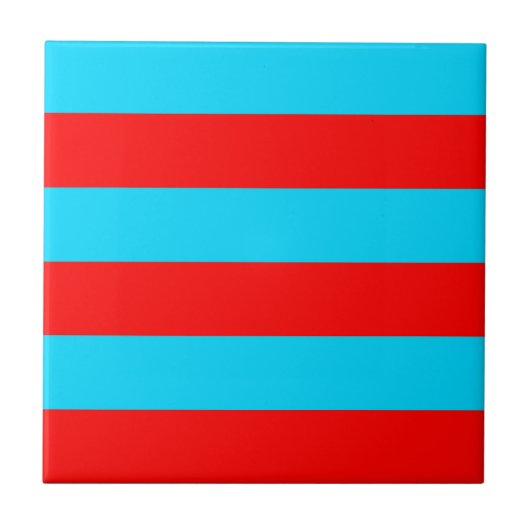 Rote und blaue Streifen Fliese (Vorderseite)