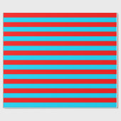 Rote und blaue Streifen Geschenkpapier (Flach)