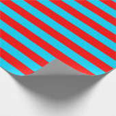 Rote und blaue Streifen Geschenkpapier (Ecke)