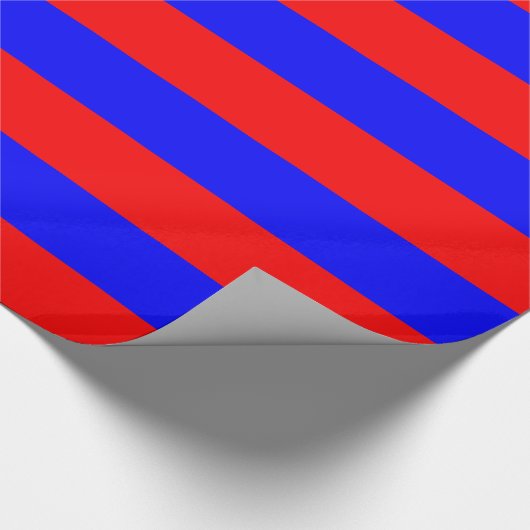 Rote und blaue Streifen Geschenkpapier (Ecke)