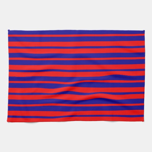 Rote und blaue Streifen Geschirrtuch (Horizontal)