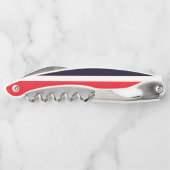 Rote und blaue Streifen Kellnermesser (Rückseite)