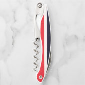 Rote und blaue Streifen Kellnermesser (Vorderseite)