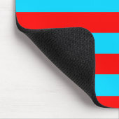 Rote und blaue Streifen Mousepad (Ecke)