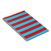 Rote und blaue Streifen Notizblock (Rechte Seite)