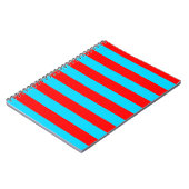 Rote und blaue Streifen Notizblock (Linke Seite)