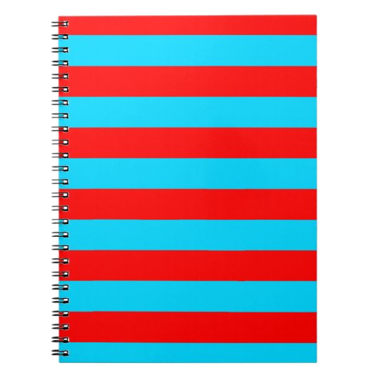 Rote und blaue Streifen Notizblock (Vorderseite)