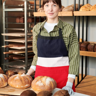 Rote und blaue Streifen Schürze