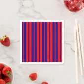 Rote und blaue Streifen Serviette (Beispiel)