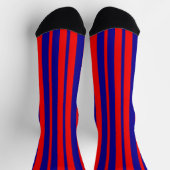 Rote und blaue Streifen Socken (Oben)