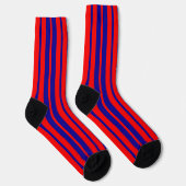 Rote und blaue Streifen Socken (Rechts)