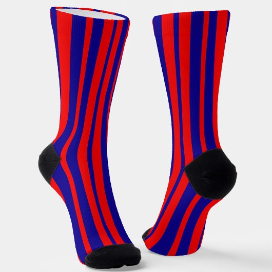 Rote und blaue Streifen Socken