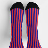 Rote und blaue Streifen Socken (Oben)