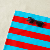 Rote und blaue Streifen Strandtuch (Beispiel)