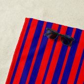 Rote und blaue Streifen Strandtuch (Beispiel)