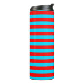 Rote und blaue Streifen Thermosbecher (Nach links gedreht)
