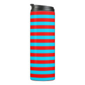 Rote und blaue Streifen Thermosbecher (Nach rechts gedreht)