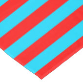 Rote und blaue Streifen Tischdecke (Schrägansicht)