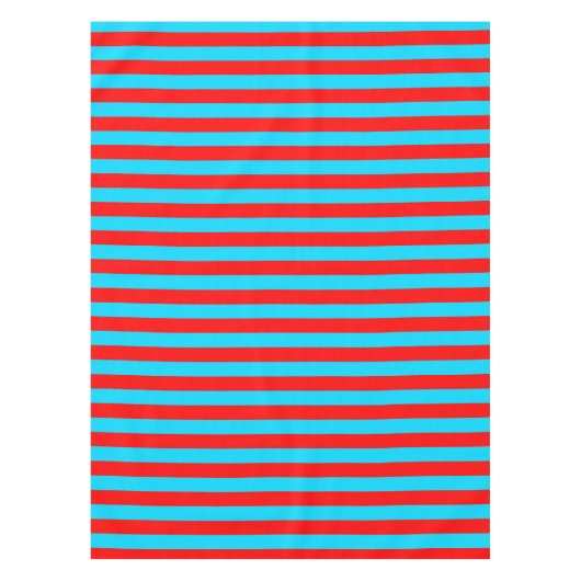 Rote und blaue Streifen Tischdecke (Vorderseite)