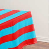 Rote und blaue Streifen Tischdecke (Beispiel)
