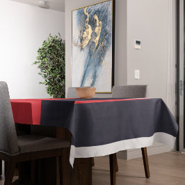 Rote und blaue Streifen Tischdecke